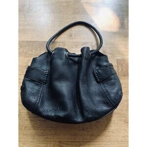 Cole Haan black Leather Purse bag braided strap Pristine